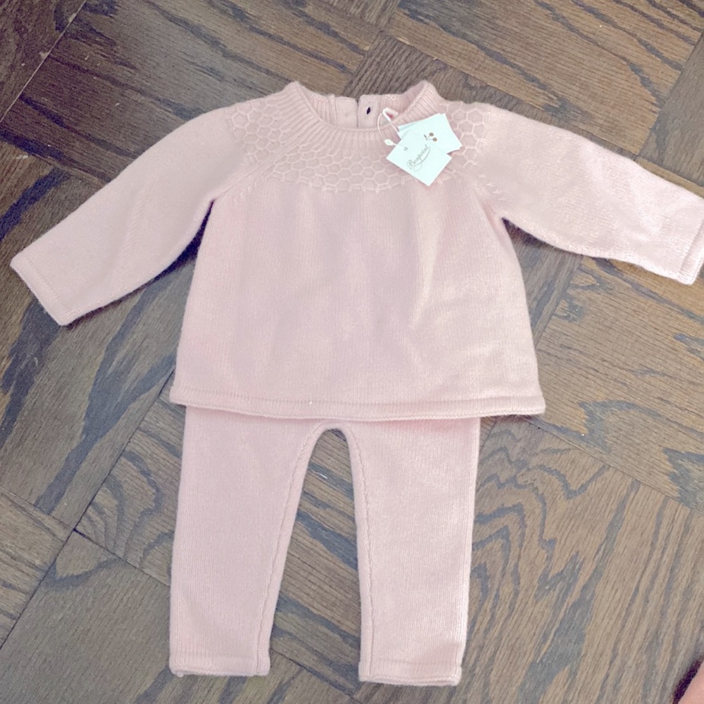 Bonpoint Baby Cashmere Set in Pink